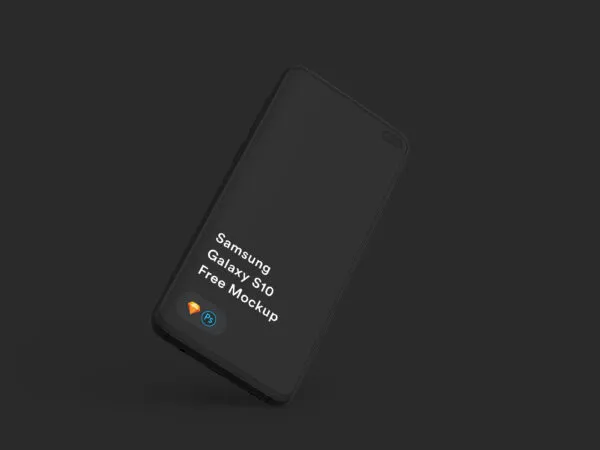 Mockup Showing Floating Samsung Galaxy S10 1