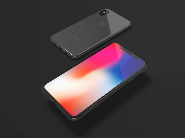 Mockup Showing Front and Back Views of iPhone X 1