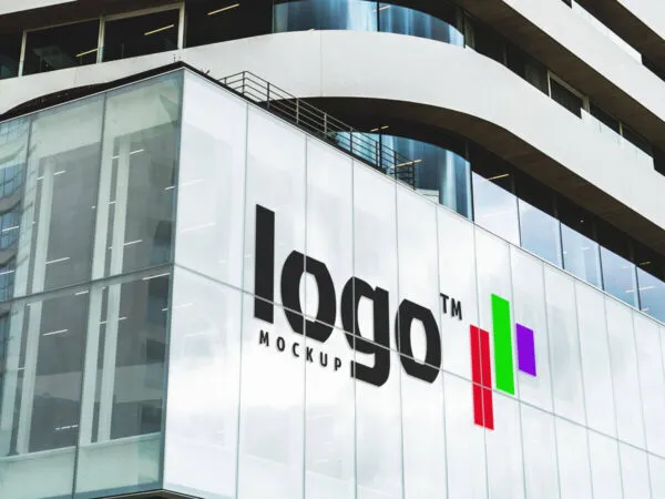 Mockup Showing Logo on a Official Building 1