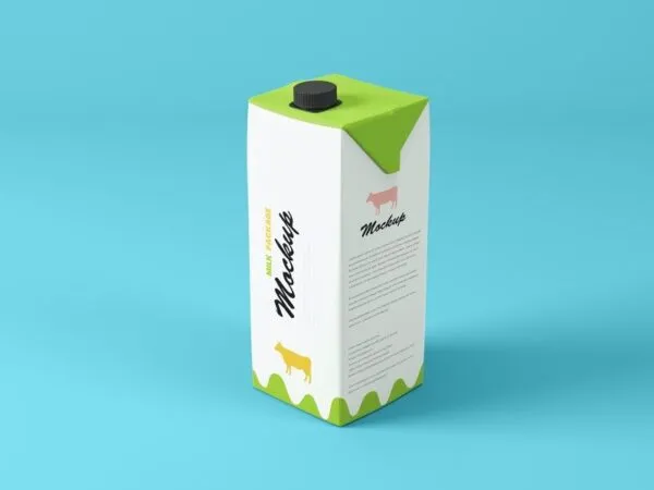 Mockup Showing One Liter Tetra Drink Package 1