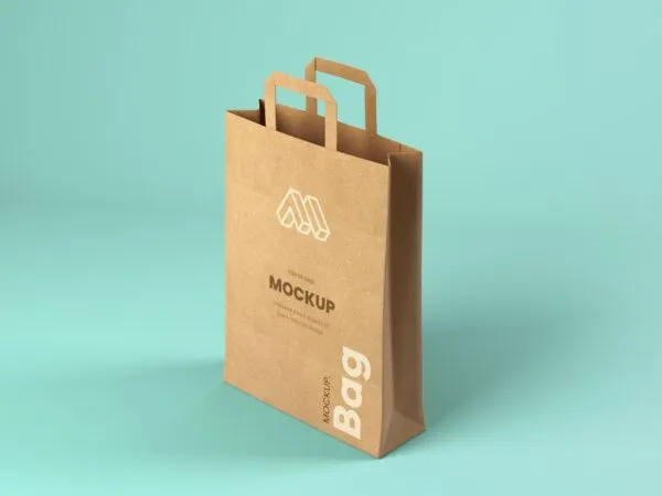 Mockup Showing Paper Bag with Firm Handles 1