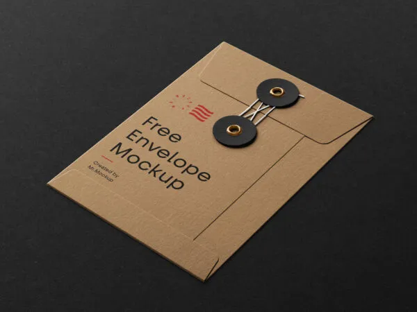 Mockup Showing Perspective View of Small String and Washer Envelope 1