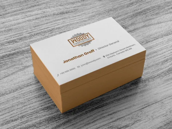 Mockup Showing Perspective View of a Stack of Business Cards 1