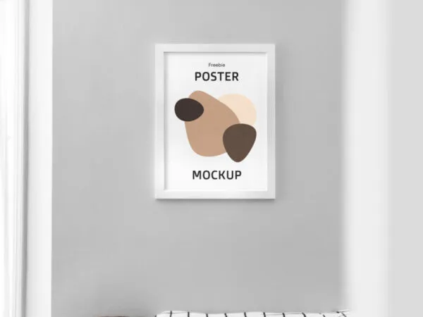 Mockup Showing Poster Frame in an Interior Setting 1