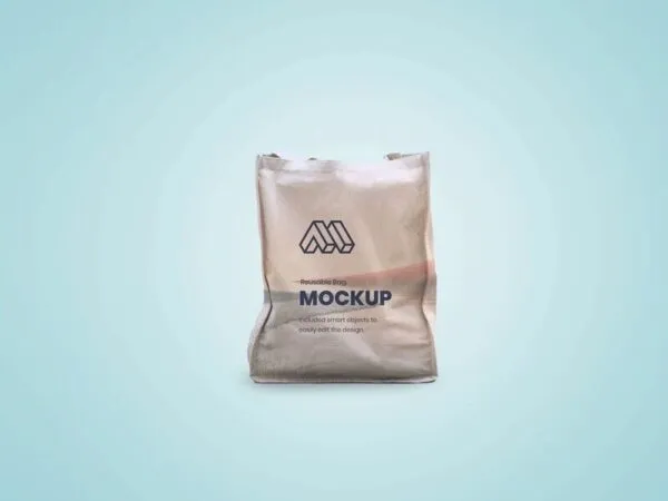 Mockup Showing Standing Reusable Bag 1