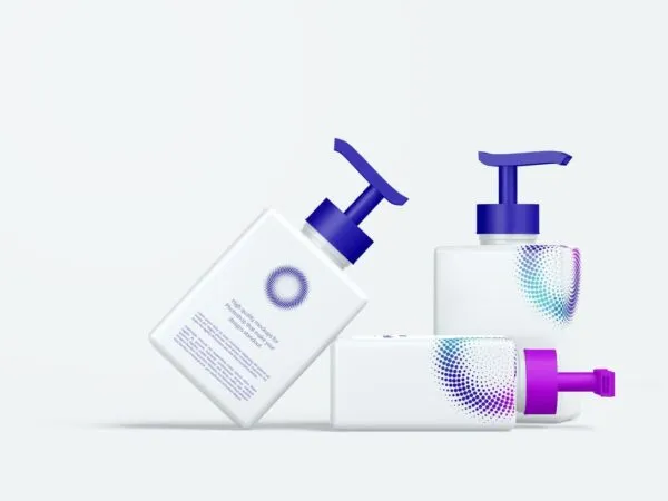 Mockup Showing Three Square Shape Pump Bottles 1