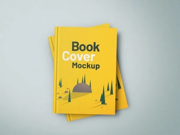 Mockup Showing Two Hardcover Books on Each Other 1