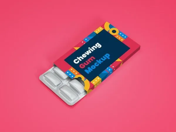 Mockup Showing a Chewing Gum Blister Packaging 1