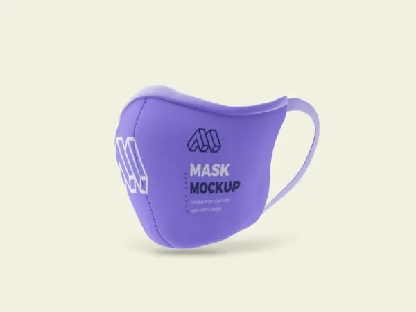 Mockup Showing a Front View of a Covid 19 Face Mask 1