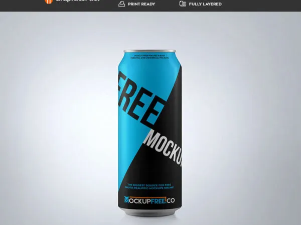 Mockup Showing a Front View of a Tall Soda Can 1