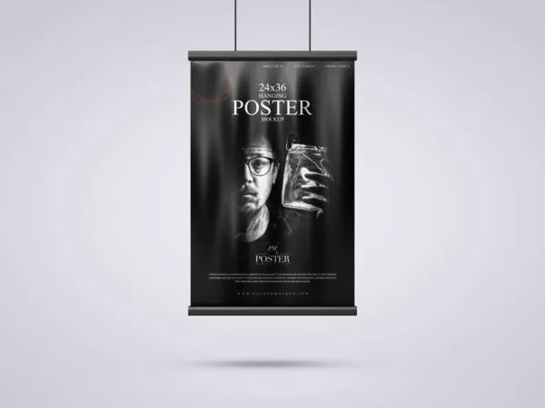 Mockup Showing a Hanging Poster 1