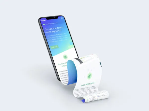 Mockup Showing a Long Scroll Covering iPhone XS Screen 1