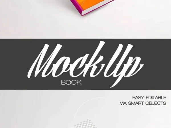 Mockup Showing a Perspective View of a Hardcover Book 1