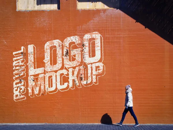 Mockup Showing a Photo Based Street Wall 1