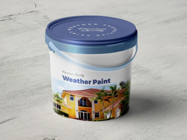Mockup Showing a Plastic Paint Bucket 1