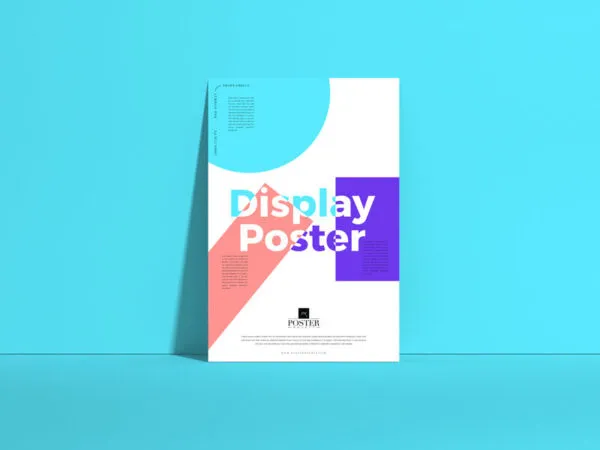 Mockup Showing a Poster Leaned Against a Wall 1
