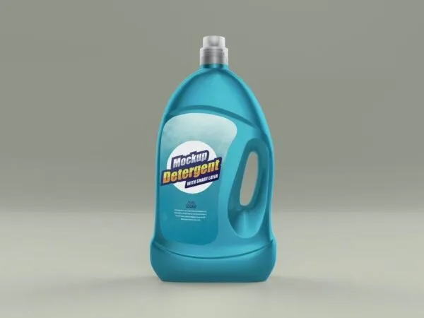 Mockup Showing a Simple Detergent Bottle 1