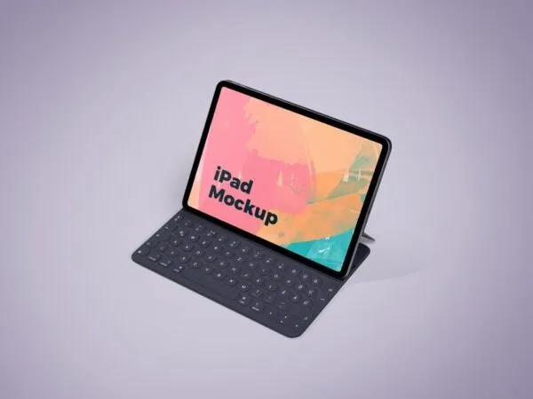 Mockup Showing an iPad on Smart Keyboard Case 1
