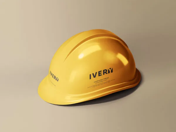 Mockup Side View of a Construction Helmet 1