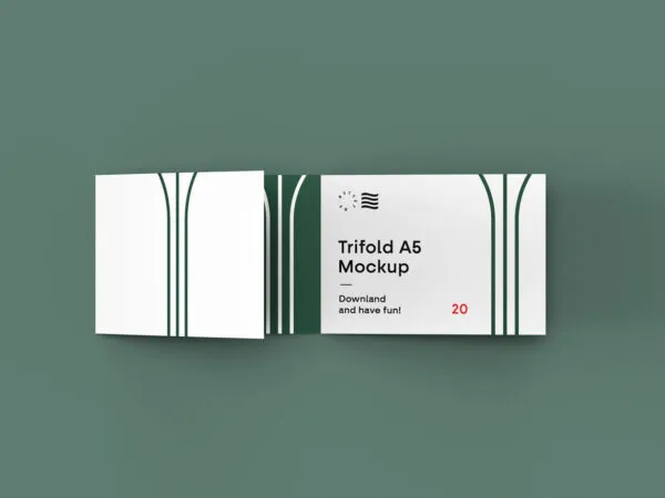 Mockup Trifold Landscape Brochure 1