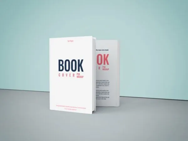 Mockup of 2 Standing Book Covers 1