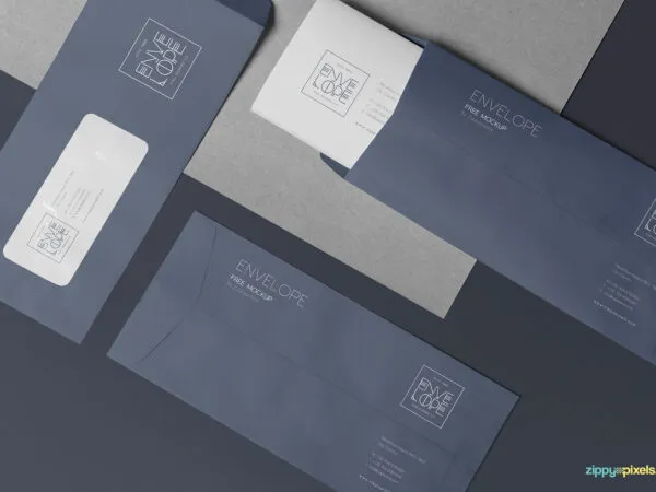 Mockup of 3 Envelopes in Different Angles 1