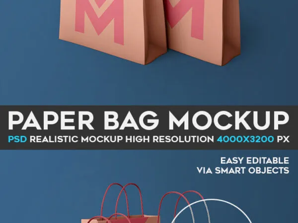Mockup of 3 Standing Paper Shopping Bags 1