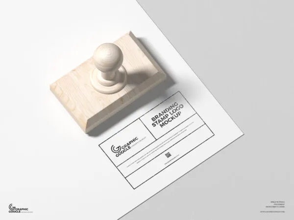 Mockup of Branding Stamp Along with the Logo in Perspective 1