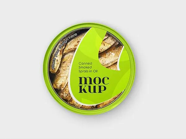 Mockup of Canned Smoked Sprats in 2 Shots 1