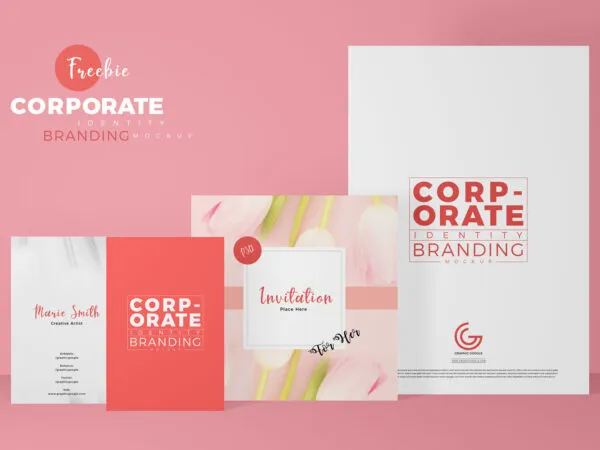 Mockup of Corporate Identity Branding in the Front View 1
