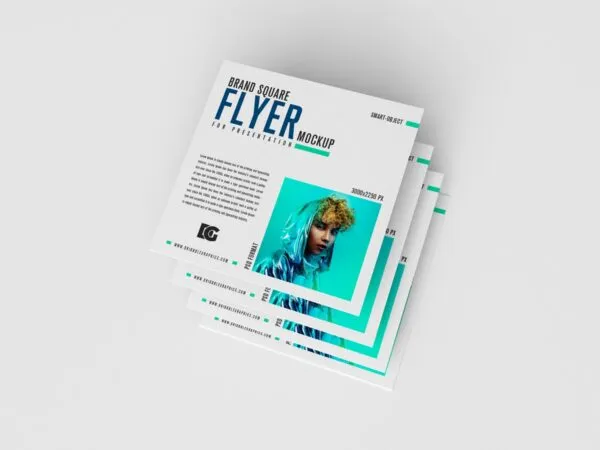 Mockup of Multiple Square Flyers on Top of Each Other 1