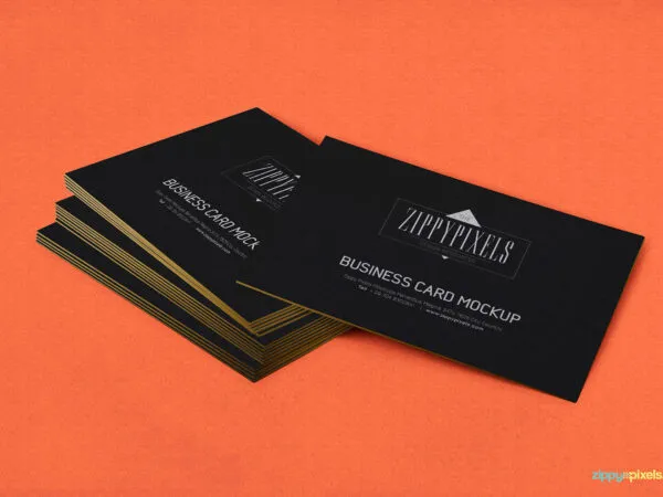 Mockup of Some Business Cards Being Stacked Over Each Other 1