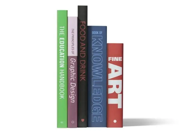 Mockup of Standing Books in Different Sizes 1