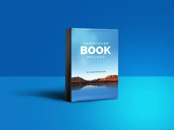 Mockup of Two Standing Hardcover Books 1