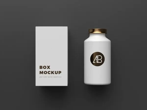 Mockup of a Bottle Packaging with a Copper Foil Top 1