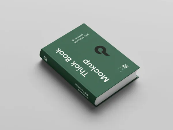 Mockup of a Hard Cover Book Facing Up 1