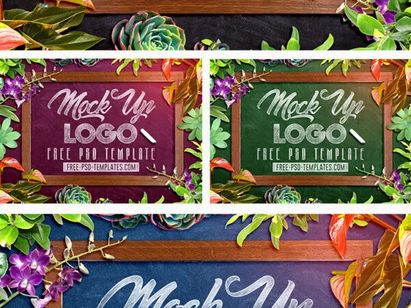Mockup of a Logo Design on Chalkboard 1
