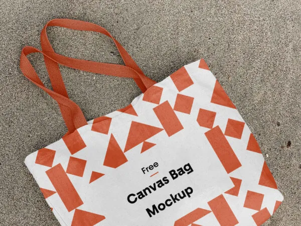 Mockup of a Lying Cotton Canvas Bag 1