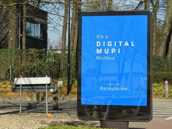 Mockup of a Mupi Advertising Outdoor 1