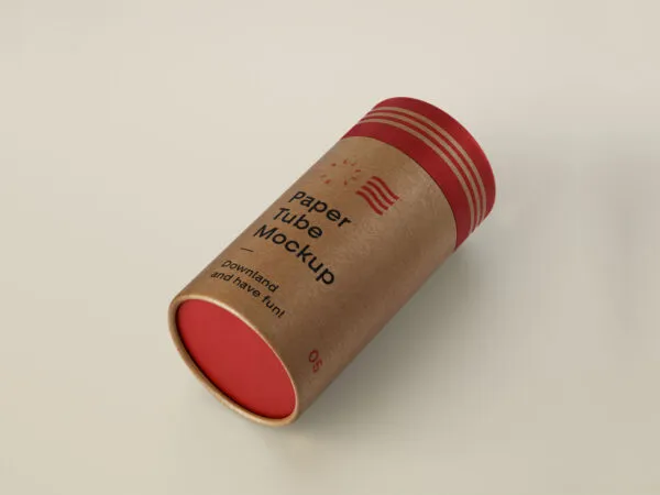 Mockup of a Perspective Cardboard Tube 1