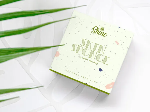 Mockup of a Square Shaped Organic Skin Sponge 1