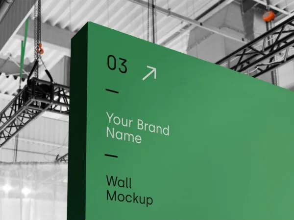 Mockup of a Wall in Front of Scaffold 1