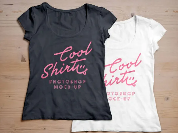 Mockup of a Woman T Shirt Featuring Front and Back View 1