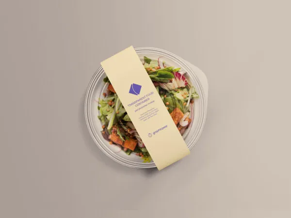 Mockup of an Isolated Transparent Food Container 1
