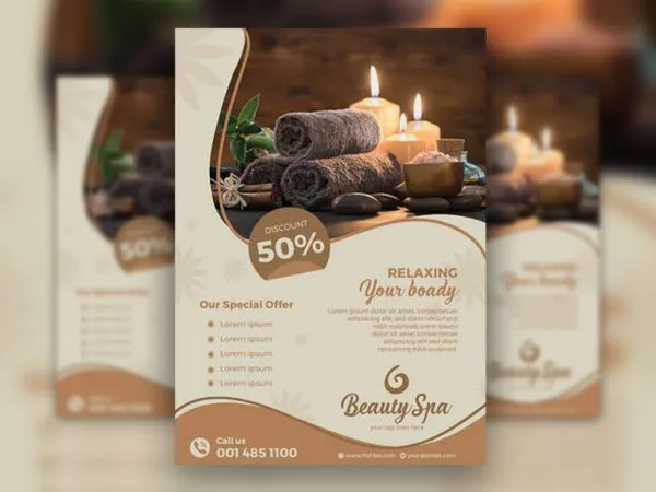 Modern Abstract Beauty Salon Flyer Template 1
