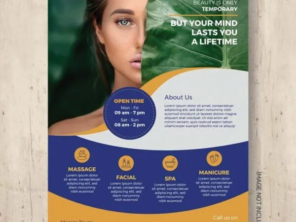 Modern Abstract Beauty Spa Flyer Template 1