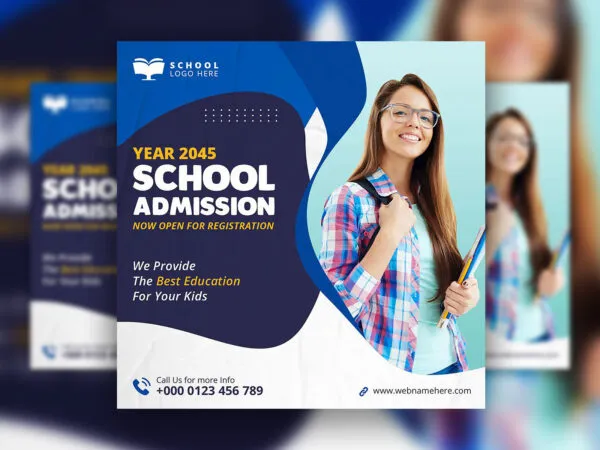 Modern Abstract College Admission Flyer Instagram Post Template 1