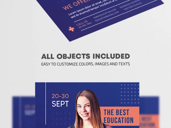 Modern Abstract Education Flyer Template 1