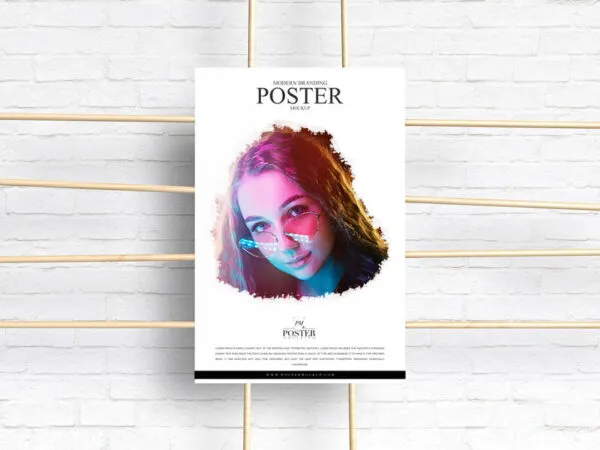Modern Advertising Poster Mockup with Newly Stand 1