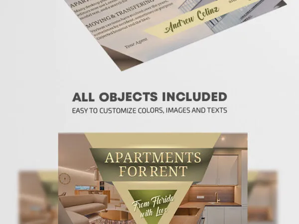 Modern Apartments for Rent Flyer Template 1